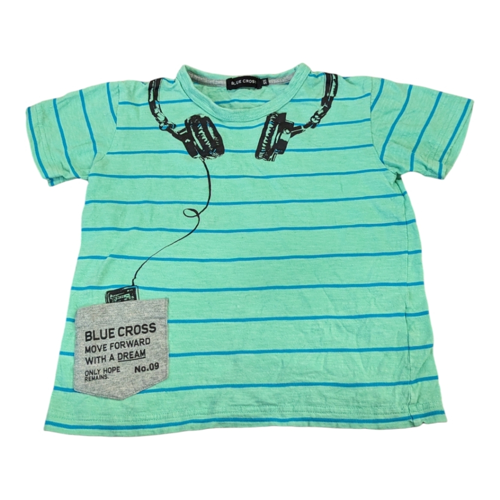 ☀️5/$15 Summer Sale☀️Blue Cross Striped Short-Sleeve Tee